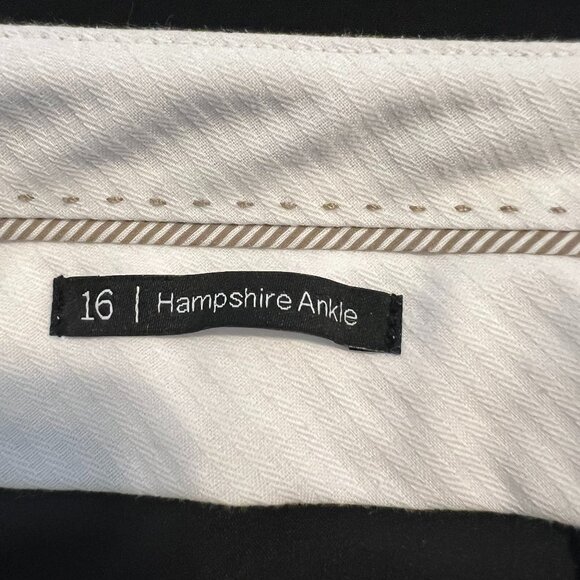 Talbots Hampshire Ankle Black Pants Sz 16 Office Career Sleek and sophisticated - Picture 5 of 10